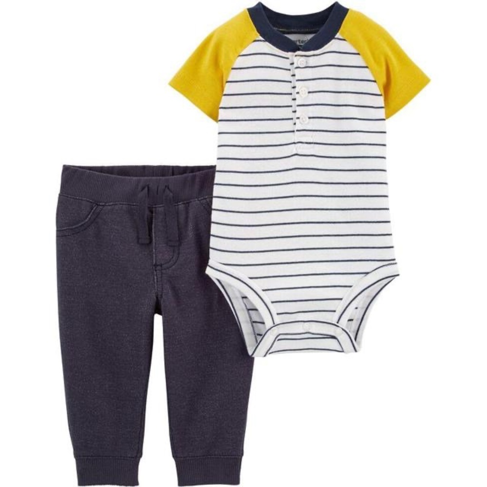Striped Bodysuit & Pant Set